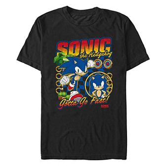 Big & Tall Sonic The Hedgehog Gotta Go Fast Graphic Tee