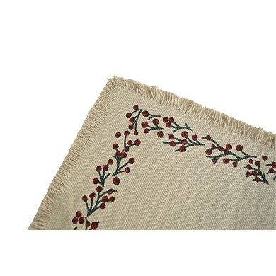 Mingle & Co. Berry Border Fringe Placemat