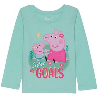 Baby & Toddler Girl Jumping Beans® Peppa Pig Sister Goals Long Sleeve Graphic Tee
