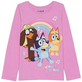 Girls 4-12 Jumping Beans® Bluey Friends Forever Long Sleeve Graphic Tee