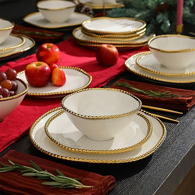 Christian Siriano New York® Akoya Porcelain 24-pc. Dinnerware Set