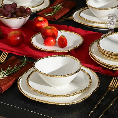 Christian Siriano New York® Akoya Porcelain 24-pc. Dinnerware Set