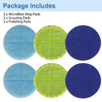 Microfiber Mop Replacement Pads Reusable Cleaning Mat 6 Pcs