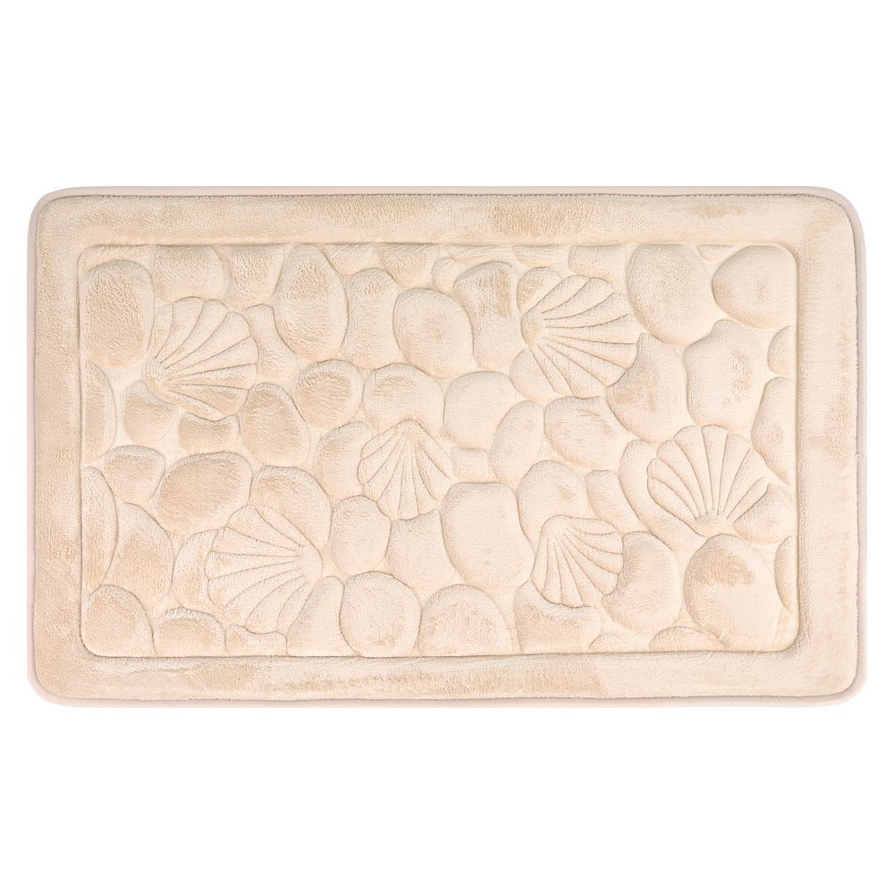 1Pc Shell Pattern Bathroom Mat Soft Memory Foam Absorbent Non-Slip Bath ...