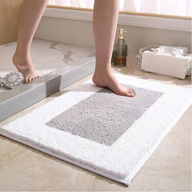 1Pc Bathroom Rugs Shaggy Fluffy Bath Mat Non Slip Resistant Shower Home Essentials 16" x 24"