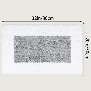 1Pc Bathroom Rugs Shaggy Fluffy Bath Mat Non Slip Resistant Shower Home Essentials 16" x 24"