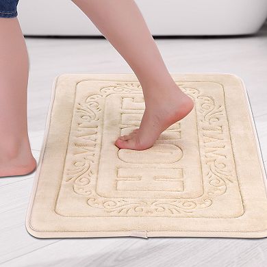 1Pc Absorbent Bathroom Rug, Soft Non Slip Mat, Rubber Backing Rugs for Shower Floor 20" x 32"