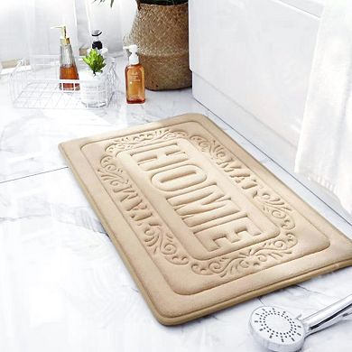1Pc Absorbent Bathroom Rug, Soft Non Slip Mat, Rubber Backing Rugs for Shower Floor 20" x 32"