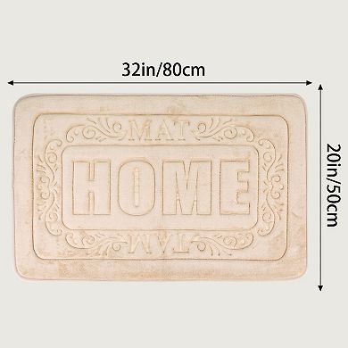 1Pc Absorbent Bathroom Rug, Soft Non Slip Mat, Rubber Backing Rugs for Shower Floor 20" x 32"