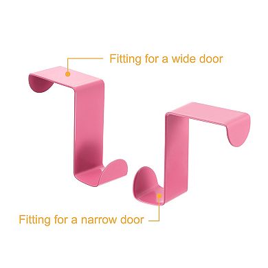 Over the Door Hooks, 2pcs - Stainless Steel Door Hangers Hooks, S-shaped Double Hooks