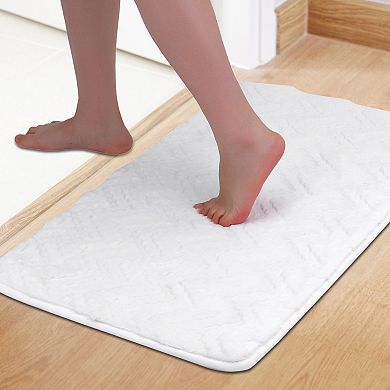 1Pc Bathroom Mat Soft Absorbent Non-Slip Backing Quick Dry Bath Floor Rugs 20" x 32"