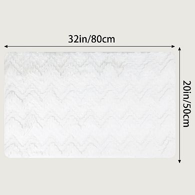 1Pc Bathroom Mat Soft Absorbent Non-Slip Backing Quick Dry Bath Floor Rugs 20" x 32"