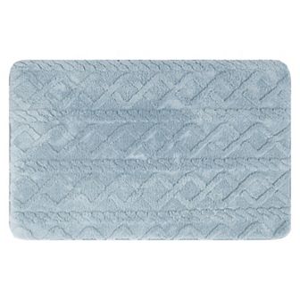 1 pc Geometric Pattern Bathroom Mat Soft Non-Slip Back Dry Bath Floor Rug 20" x 32"