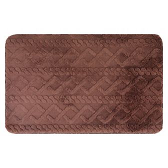 1 pc Geometric Pattern Bathroom Mat Soft Non-Slip Back Dry Bath Floor Rug 20" x 32"