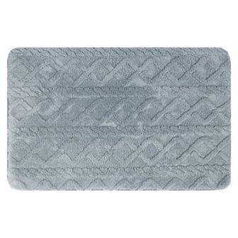 1 pc Geometric Pattern Bathroom Mat Soft Non-Slip Back Dry Bath Floor Rug 20" x 32"