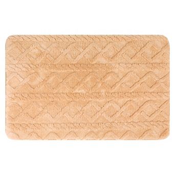 1 pc Geometric Pattern Bathroom Mat Soft Non-Slip Back Dry Bath Floor Rug 20" x 32"