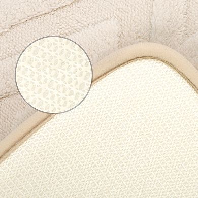 1Pc Geometric Pattern Bathroom Mats Soft Absorbent Non-Slip Dry Bath Rugs Home 16"x 24"