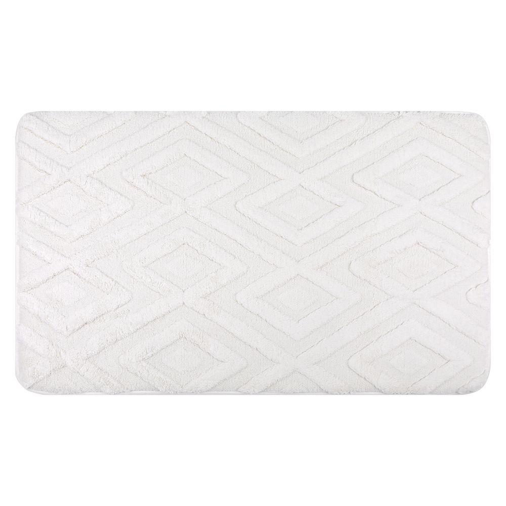 1Pc Geometric Pattern Bathroom Mats Soft Absorbent Non-Slip Dry Bath ...