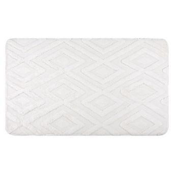 1 pc Geometric Pattern Bathroom Mats Soft Absorbent Non-Slip Dry Bath Rugs Home 16"x 24"