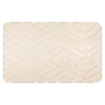 1 pc Geometric Pattern Bathroom Mats Soft Absorbent Non-Slip Dry Bath Rugs Home 16"x 24"