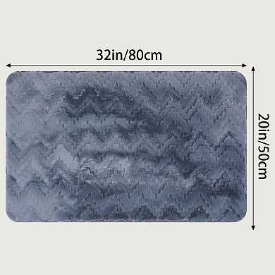 1Pc Bathroom Mat Soft Absorbent Non-Slip Backing Quick Dry Bath Floor Rugs Home 16"x 24"