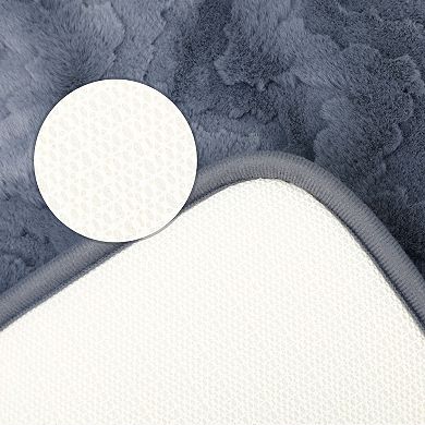 1Pc Bathroom Mat Soft Absorbent Non-Slip Backing Quick Dry Bath Floor Rugs Home 16"x 24"
