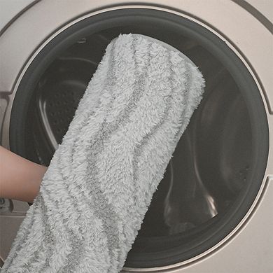 1Pc Wave Pattern Bathroom Mat Soft Absorbent Non-Slip Back Dry Bath Floor Rugs Toilet Home 16"x 24"