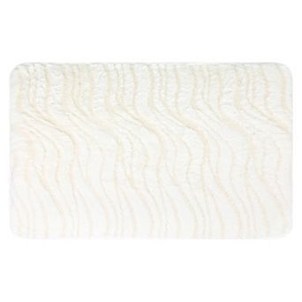 1 pc Wave Pattern Bathroom Mat Soft Absorbent Non-Slip Back Dry Bath Floor Rugs Toilet Home 16"x 24"