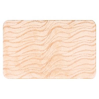 1 pc Wave Pattern Bathroom Mat Soft Absorbent Non-Slip Back Dry Bath Floor Rugs Toilet Home 16"x 24"