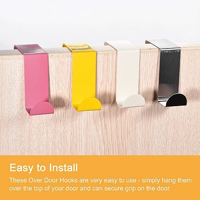 Over the Door Hooks, 8pcs - Stainless Steel Door Hangers Hooks, S-shaped Double Hooks