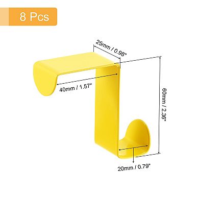 Over the Door Hooks, 8pcs - Stainless Steel Door Hangers Hooks, S-shaped Double Hooks