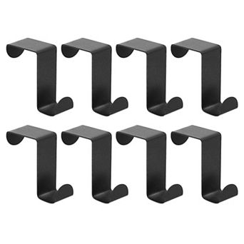 Over the Door Hooks, 8 pc - Stainless Steel Door Hangers Hooks, S-shaped Double Hooks