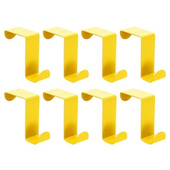 Over the Door Hooks, 8 pc - Stainless Steel Door Hangers Hooks, S-shaped Double Hooks