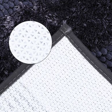 1Pc Striped Bathroom Mat Soft Fluffy Non Slip Absorbent Toilet Baths Rugs 20" x 32"