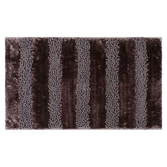 1 pc Striped Bathroom Mat Soft Fluffy Non Slip Absorbent Toilet Baths Rugs 20" x 32"