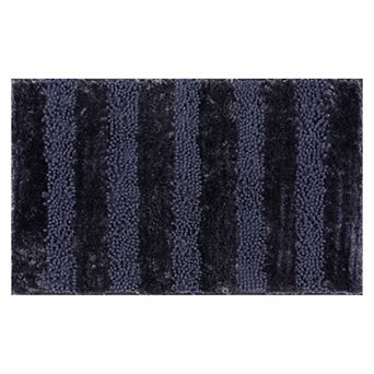 1 pc Striped Bathroom Mat Soft Fluffy Non Slip Absorbent Toilet Baths Rugs 20" x 32"