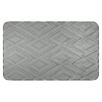 1 pc Geometric Pattern Bathroom Mats Soft Absorbent Non-Slip Dry Bath Rugs 20" x 32"