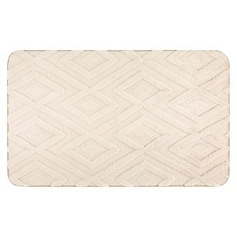 1 pc Geometric Pattern Bathroom Mats Soft Absorbent Non-Slip Dry Bath Rugs 20" x 32"