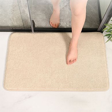 1Pc Bathroom Rug, Soft Non Slip Bath Mat, Water Absorbent Carpet for Toilet and Floor 20" x 32"