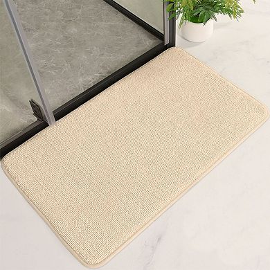 1Pc Bathroom Rug, Soft Non Slip Bath Mat, Water Absorbent Carpet for Toilet and Floor 20" x 32"