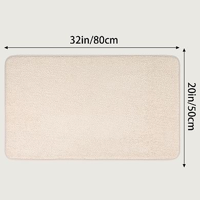 1Pc Bathroom Rug, Soft Non Slip Bath Mat, Water Absorbent Carpet for Toilet and Floor 20" x 32"