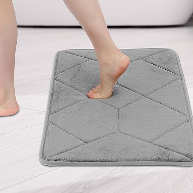 1Pc Memory Foam Absorbent Thick Bath Mats Quick Dry Comfy Non Slip Home Floor Shower Rugs 20" x 32"