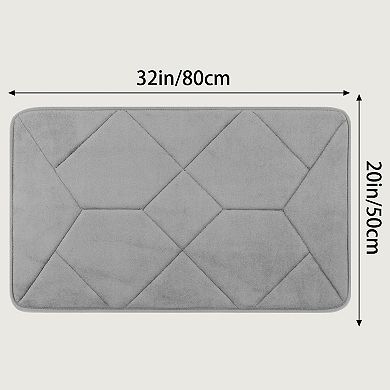 1Pc Memory Foam Absorbent Thick Bath Mats Quick Dry Comfy Non Slip Home Floor Shower Rugs 20" x 32"