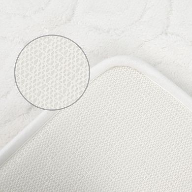 1Pc Absorbent Bathroom Rug, Non Slip Mat, Rubber Backing Rugs for Shower Floor, Bath Decor 16"x24"