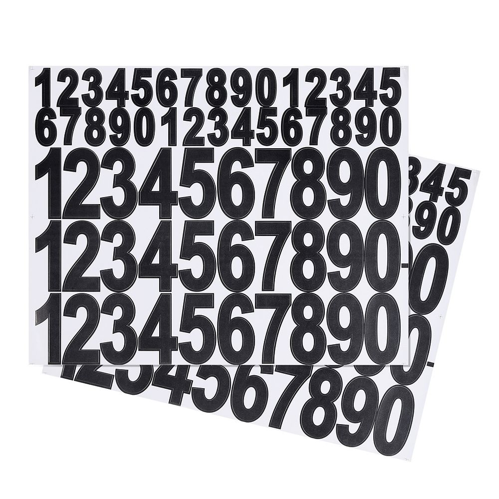Number Stickers 1 Inch 2 Inch, 10 Sheets Waterproof Self Adhesive ...