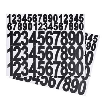 Number Stickers 1 Inch 2 Inch, 10 Sheets Waterproof Self Adhesive Mailbox Number Decals