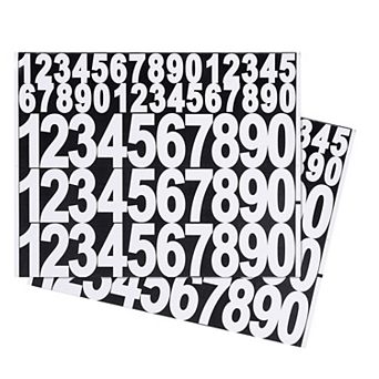 Number Stickers 1 Inch 2 Inch, 10 Sheets Waterproof Self Adhesive Mailbox Number Decals