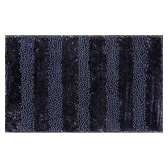 1 pc Striped Bathroom Mat Soft Fluffy Chenille Non Slip Absorbent Toilet Baths Rugs Home 16"x24"