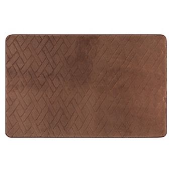 1 pc Geometric Pattern Bathroom Mat Soft Memory Foam Absorbent Non-Slip Bath Rugs 16" x 24"