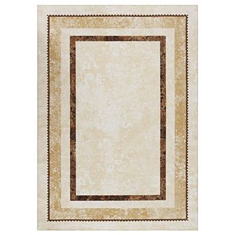 Garvee Machine Washable Vintage Floral Printed Area Rug Soft Non Shedding Rug for Home Decor